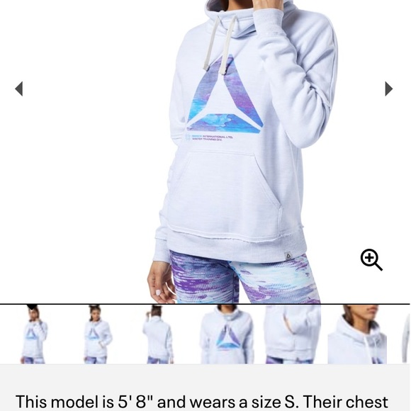 Reebok Cowl neck active pullover sweater in sz XS - Picture 3 of 3